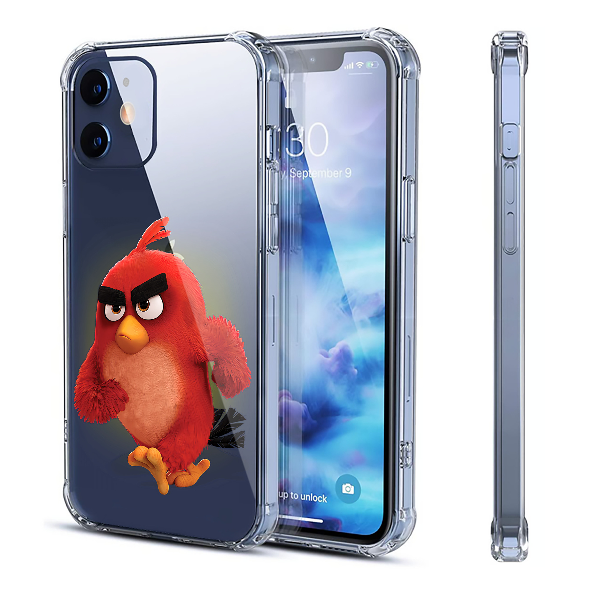 （画像用） Angry Birds アングリーバード 【iPhone 12シリーズ対応】透明スマホケース（クリアソフトケース）
